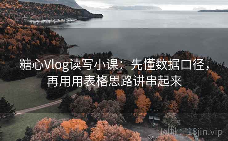 糖心Vlog读写小课：先懂数据口径，再用用表格思路讲串起来